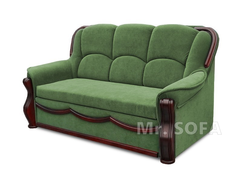 bogato zdobiona stylowa sofa z funkcją spania