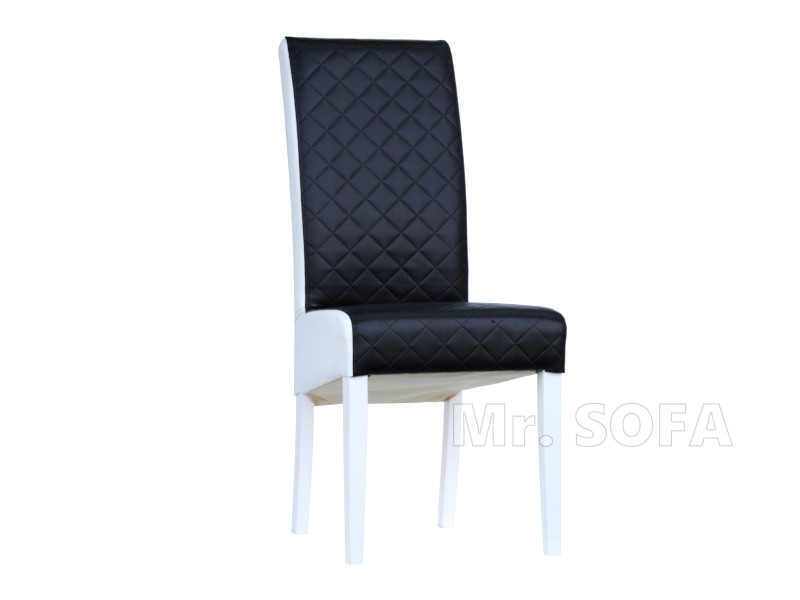 czarno-białe krzesło z ekoskóry